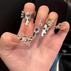  искусственные ногти леопардовая расцветка девушка ребенок накладные ногти длинный земля . серия Akira день достигать чёрный симпатичный Kirakira наклейка товары ( многоцветный 6, длинный )