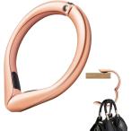 ショッピングPSハンガー バッグハンガー テーブルフック カバン 机 おしゃれ(ローズゴールド,  7.5x6.5cm)