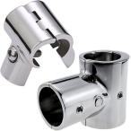  навес кемпинг яхта судно нержавеющая сталь joint труба вилка установка металлические принадлежности T знак 3 person направление DIY соединительная муфта 2 шт ( серебряный )