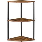 最安！キッチンラック おしゃれ オープンシェルフ 本棚 組立品 3段 ディスプレイ 食器棚 スリム 隙間収納 木目(古木色, 幅30x3段)