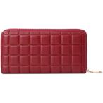 大容量 長 財布 レディース カード 15枚 通帳 ケース 小銭入れ 女性 ファスナー 付き(レッド)