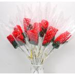 ハンカチフラワー バラ型ミニタオル 花束 タオルフラワー ミニハンカチ バラの花 母の日 プチギフト プレゼント(赤いバラ,  普通)