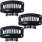  фиксация булавка 3 шт. комплект пластик полимер не металл парик для булавка парик ek стерео часть парик волосы деталь ( черный, M размер )