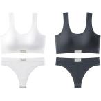  спортивный бюстгальтер верх и низ в комплекте sexy T-back свободный размер 2 листов нижнее белье красный F ( белый угольно-серый, Free Size)