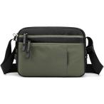 ショルダーバッグ メンズ 撥水 軽量 斜めがけ 多収納 ボディバッグ 防水 小さめ ミニバッグ 横型 サコッシュ 多機能(グリーン)