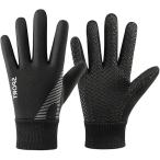 Nightbaby防寒グローブ 子供用 防寒手袋 キッズ サッカー ジュニア 防風 保温 男の子 女の子 通学 登山(ブラック,  M)