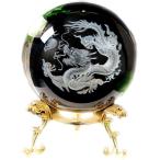  дракон. шар фэн-шуй кристалл украшение счастливый случай подставка имеется ( прозрачный, 8cm)