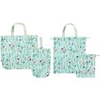 レッスンバッグ 入園入学セット 4点セット ネームタグ 名札付き(ボタニーク ミント,  レッスンバッグ:幅40x奥行3x高さ32cm)