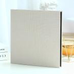 アルバム 貼るタイプ フォトアルバム スクラップブック 写真収納 記念日 粘着式 (ホワイト,  27x28x3CM)