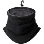 ネックウォーマー メンズ 冬 防寒 ネックガード 裏起毛フリース素材 暖かい おしゃれ ウオーマー 防風 柔らかい肌ざわり (ブラック)