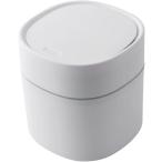  настольный мусорная корзина Mini крышка имеется маленький модный туалет уборная кухня маленький размер ( белый, 13.5cm x 13.5cm x 14cm)