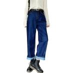  Denim широкий брюки женский джинсы высокий талия body type покрытие свободно большой размер MDM( Denim голубой, 3XL)