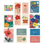  открытка искусство постер 12 шт. комплект толщина бумага Северная Европа Корея за границей интерьер смешанные товары модный Mini постер ( белый (B))