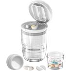  I der товары 4in1 многофункциональный pi Lucra  автомобиль -piru резчик 2 раздел порошок 2 уровень место хранения лекарство дробление контейнер маленький размер потертость ... таблеток . резчик MDM( белый )