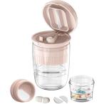  I der товары 4in1 многофункциональный pi Lucra  автомобиль -piru резчик 2 раздел порошок 2 уровень место хранения лекарство дробление контейнер маленький размер потертость ... таблеток . резчик MDM( Sakura цвет )