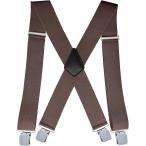  широкий подтяжки X type ширина 5cm 4 зажим SP56( темно-коричневый )