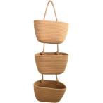 morytrade настенный карман корзина подвешивание ниже орнамент место хранения сумка 3 уровень натуральный ( Brown, 73x23cm)