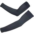 アームウォーマー 裏起毛 フリース 肌に優しい滑り止め サイクルウェア サイクリング ランニング (ブラック,  XL)