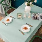 starink テーブルクロス 北欧 長方形 正方形 撥水 防水 お洒落 可愛い テーブルマット (ライトグリーン,  140x220)