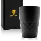 ステンレス タンブラー 真空断熱 保冷 保温 誕生日プレゼント 男性 父の日 ギフト グラス コップ お酒 ビール(ブラック)