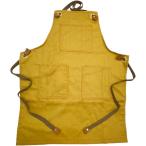 ショッピングスマートガーデニング 作業用 エプロン ワークエプロン ユニセックス カラーエプロン アウトドア キャンプ DIY ガーデニング(イエロー)