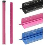  треугольник шкала aluminium сплав . сяку линейка место хранения с футляром ( маленький .., 30cm розовый )