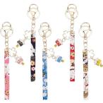 5個5色招き猫キーホルダー桜キーホ...