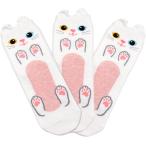  кошка рисунок носки женский носки животное носки комплект ( белый 3 пара, Free Size)