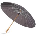 和傘 和風 軽い 24本骨 晴れ 雨 兼用 梅雨 対策 木製 手元 長傘 紳士傘 雨傘 番傘 撥水 耐風 グラスファイバー(グレー)