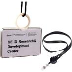 ID карта держатель имя держатель ремешок 2 шт имеется катушка ID футляр для карточек двусторонний твердый ( горизонтальный * белый )