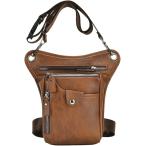  кожа Touch сумка на плечо сумка на ногу поясная сумка Vintage PU кожа мотоцикл уличный American Casual ( светло-коричневый )