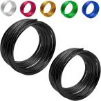 ワイヤー 針金 アルミ 手芸 盆栽 工作 クラフト DIY 10m 5mx2巻(ブラック)