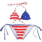 ... Ribon звезда статья флаг рисунок b радиоконтроллер Lien бикини купальный костюм бикини с треугольными чашками женский купальный костюм (B, XL)