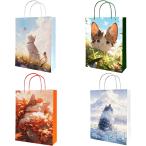  бумажный пакет рука . упаковка кошка. 4 сезон 4 листов входит 4 вид модный симпатичный .. подарок A4 бумага сумка 26x8x36cm( цвет do)