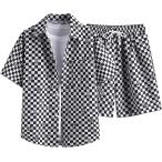  Cross рисунок рубашка выставить верх и низ мужской короткий рукав короткий хлеб лето casual часть магазин надеты .... рука модный белый чёрный ( черный, M)