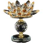  crystal стекло лотос Lotus low sok установить украшение . шт. .. установить цветок свеча лампа держатель удача в деньгах ( желтый, 12x12)