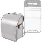 ランドセルカバー 透明 女の子 男の子 おしゃれ 防水 雨 白くなりにくい (グレー,  縦45cmx横29.5cmx全長56.5cm)