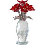  crystal цветок искусственный цветок стекло .. нет букет роза один колесо подарок подарок интерьер украшение модный украшение ( красный, длинный )