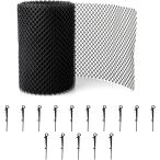  пластик сеть сетка дождь . защита .. лист .. покрытие фиксация металлические принадлежности есть 15шт.@ гвоздь легкий сторона паз. крышка ( черный, длина 6m ширина 16cm)