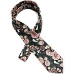 взрослый роза галстук цветочный принт мужской rose рисунок цветочный бизнес casual модный подарок соответствует шелк Touch ..8cm ( черный )