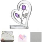  crystal rose цветок украшение Heart type роза День матери подарок день рождения интерьер MDM ( лиловый, ( примерно )110x128x25mm)