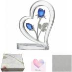  crystal rose цветок украшение Heart type роза День матери подарок день рождения интерьер MDM ( голубой, ( примерно )110x128x25mm)