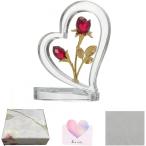  crystal rose цветок украшение Heart type роза День матери подарок день рождения интерьер MDM ( красный, ( примерно )110x128x25mm)
