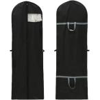  сумка для одежды 2 шт. комплект нетканый материал прозрачный окно имеется водоотталкивающий костюм покрытие платье покрытие длинное пальто место хранения ( черный, 180x60cm)