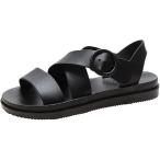 ナースシューズ クロスサンダル 疲れにくい 医療 看護 介護 病院 学生 オフィス レディース 靴 軽量 (ブラック,  22.0 cm)