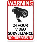 ブリキ看板 アメリカン 防犯カメラ プレート 屋外 サインボード 英語 アメリカン雑貨 インテリア (A,  横20cmx縦30cm)