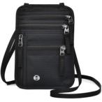  паспорт кейс тонкий легкий плечо .. система безопасности сумка многофункциональный compact ( черный )