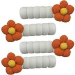  ручка двери покрытие . цветок мягкий ребенок удар предотвращение защитный корпус дверь безопасность покрытие 4 шт. комплект ( orange, длина 13.5cm, внутренний диаметр 2cm)