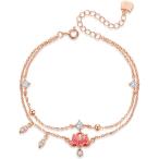  ножной браслет лотос. цветок розовое золото женский ювелирные изделия аксессуары . очарование размер настройка возможность 