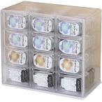  кейс для контактных линз 6g крышка место хранения box выдвижной ящик тип большая вместимость контактные линзы кейс для хранения пыленепроницаемый водонепроницаемый ( прозрачный, 12g крышка )